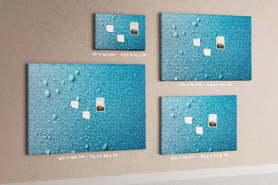 Quadro de aviso de cortiça Gotas de água