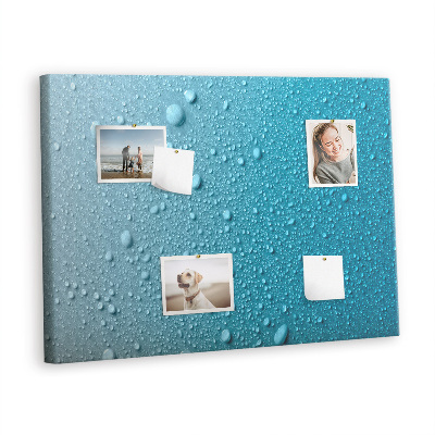 Quadro de aviso de cortiça Gotas de água