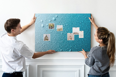 Quadro de aviso de cortiça Gotas de água