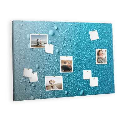 Quadro de aviso de cortiça Gotas de água