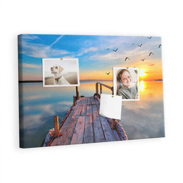 Quadro em cortiça Cais do lago