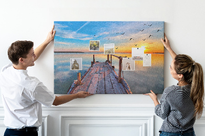 Quadro em cortiça Cais do lago