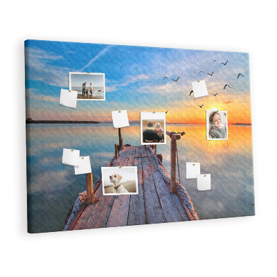 Quadro em cortiça Cais do lago