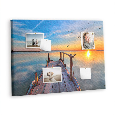 Quadro em cortiça Cais do lago