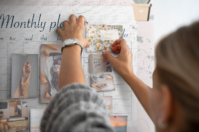 Painel em cortiça Planejador mensal