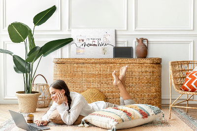 Quadro de aviso de cortiça Inscrição de memórias