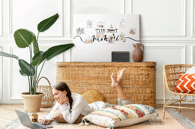 Quadro de aviso de cortiça Inscrição de memórias