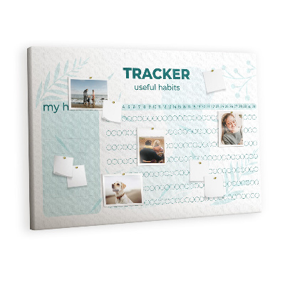 Quadro em cortiça Rastreamento de hábitos