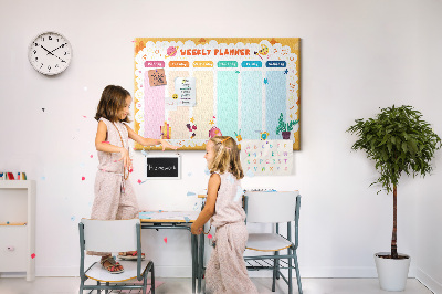 Quadro de aviso de cortiça Plano de aula