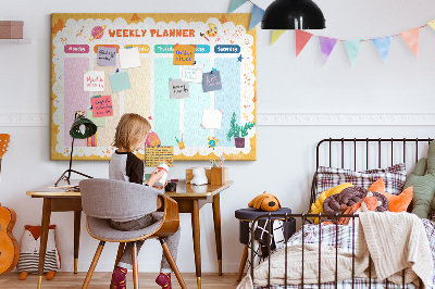 Quadro de aviso de cortiça Plano de aula