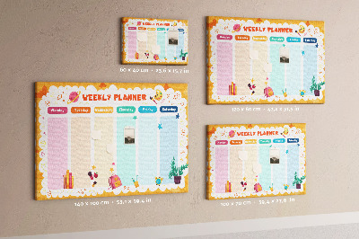 Quadro de aviso de cortiça Plano de aula