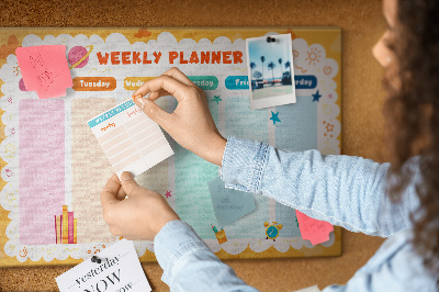 Quadro de aviso de cortiça Plano de aula