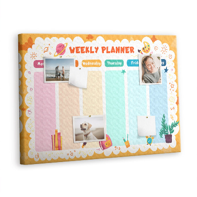 Quadro de aviso de cortiça Plano de aula