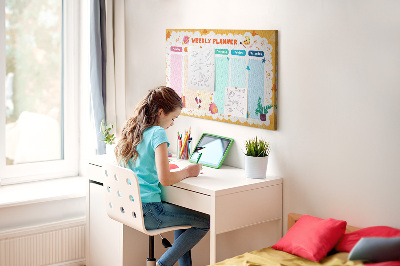 Quadro de aviso de cortiça Plano de aula