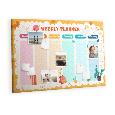 Quadro de aviso de cortiça Plano de aula