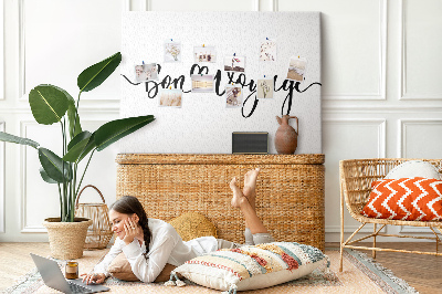 Quadro em cortiça A inscrição boa viagem