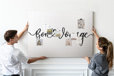 Quadro em cortiça A inscrição boa viagem