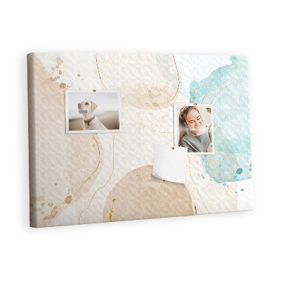 Quadro de aviso de cortiça Manchas de aquarela