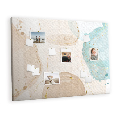 Quadro de aviso de cortiça Manchas de aquarela