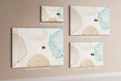 Quadro de aviso de cortiça Manchas de aquarela