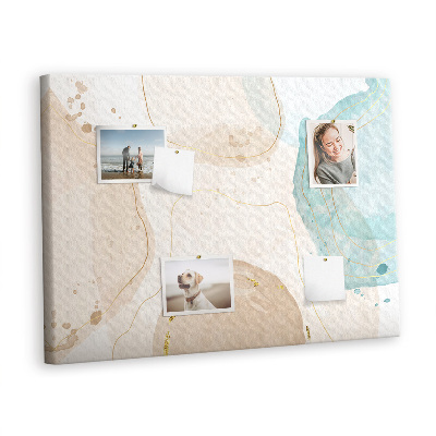 Quadro de aviso de cortiça Manchas de aquarela