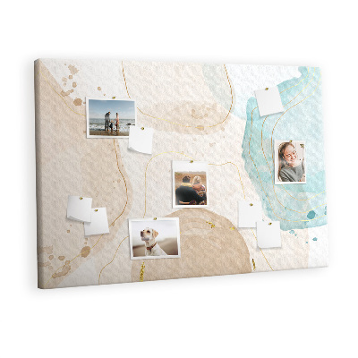 Quadro de aviso de cortiça Manchas de aquarela