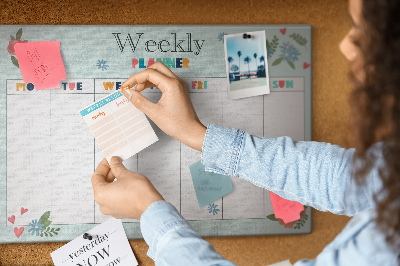 Painel em cortiça Plano floral