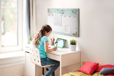 Painel em cortiça Plano floral