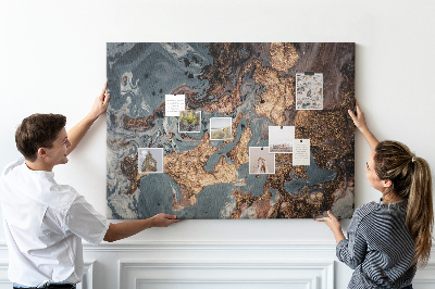 Quadro de aviso de cortiça Mármore decorativo