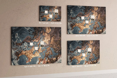 Quadro de aviso de cortiça Mármore decorativo