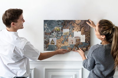 Quadro de aviso de cortiça Mármore decorativo