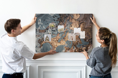 Quadro de aviso de cortiça Mármore decorativo