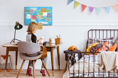 Quadro em cortiça Mapa de desenho animado