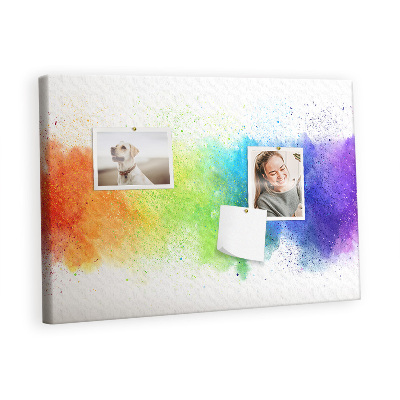 Quadro de aviso de cortiça Arco-íris abstrato