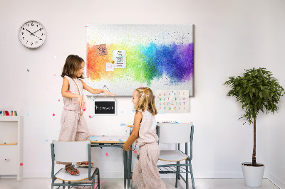 Quadro de aviso de cortiça Arco-íris abstrato