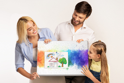 Quadro de aviso de cortiça Arco-íris abstrato