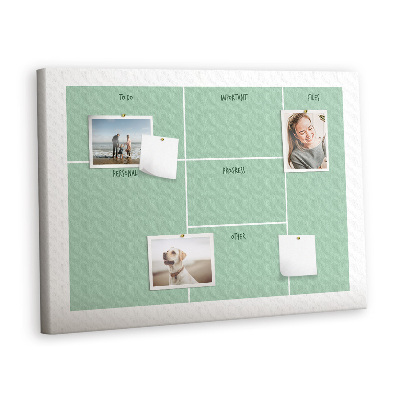 Quadro em cortiça Organizador de mesa