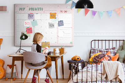 Quadro em cortiça Planejador infantil