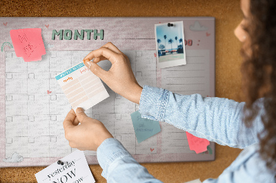 Quadro em cortiça Planejador infantil