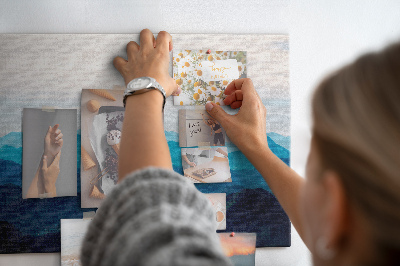 Quadro de aviso de cortiça Montanhas em aquarela