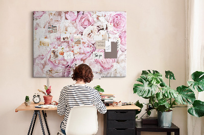 Painel em cortiça Flores decorativas