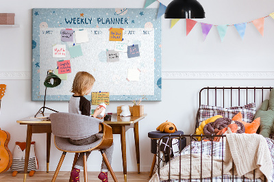 Quadro em cortiça Planejador de espaço