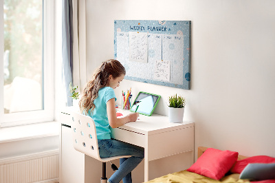 Quadro em cortiça Planejador de espaço