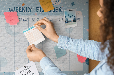 Quadro em cortiça Planejador de espaço