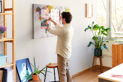 Quadro em cortiça Mapa-múndi em aquarela