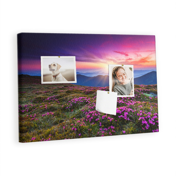 Painel em cortiça Flores do nascer do sol