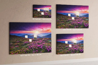 Painel em cortiça Flores do nascer do sol