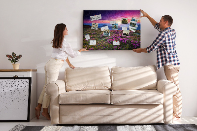 Painel em cortiça Flores do nascer do sol