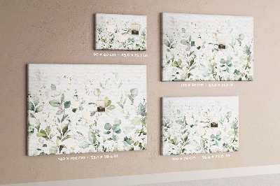 Quadro de aviso de cortiça Folhas de plantas