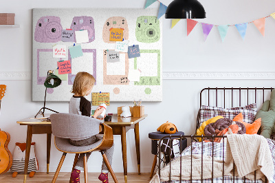 Quadro em cortiça Conjunto de câmeras